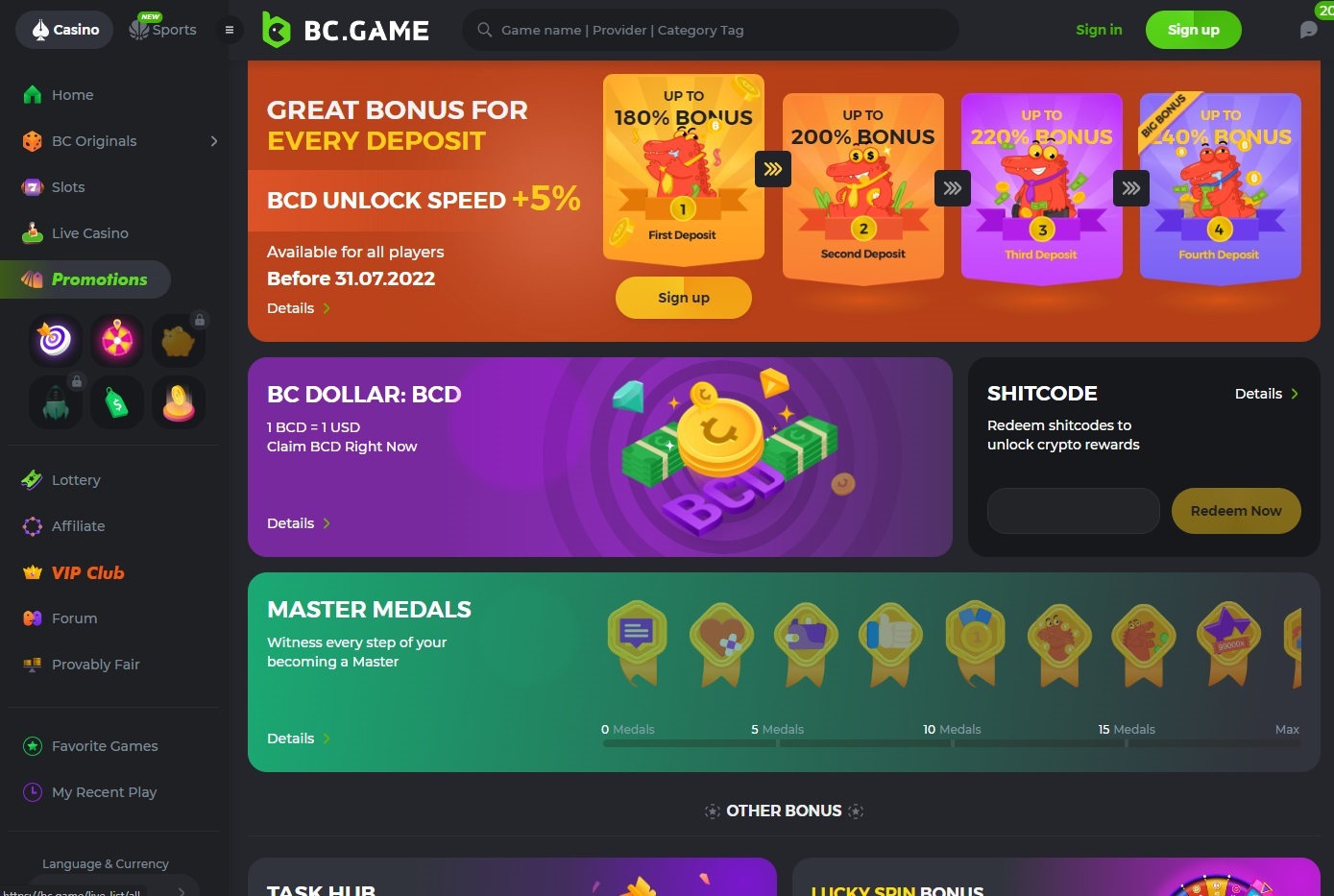 भारत में BC.Game क्रिप्टो जुआ प्रतिष्ठान- आधिकारिक इंटरनेट साइट